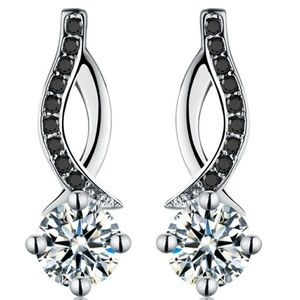 NWOT Cz Black Spinel Earrings